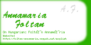 annamaria foltan business card